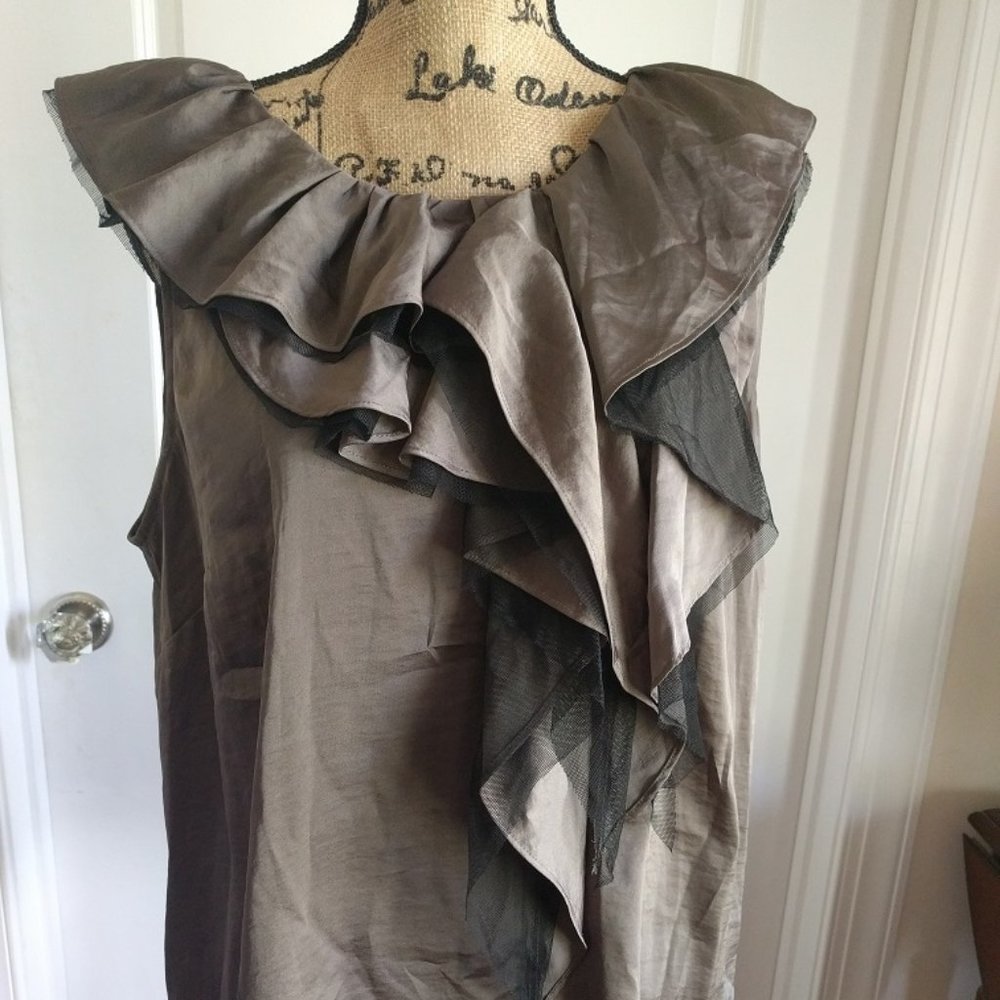 Loft Bronze Ruffle Top